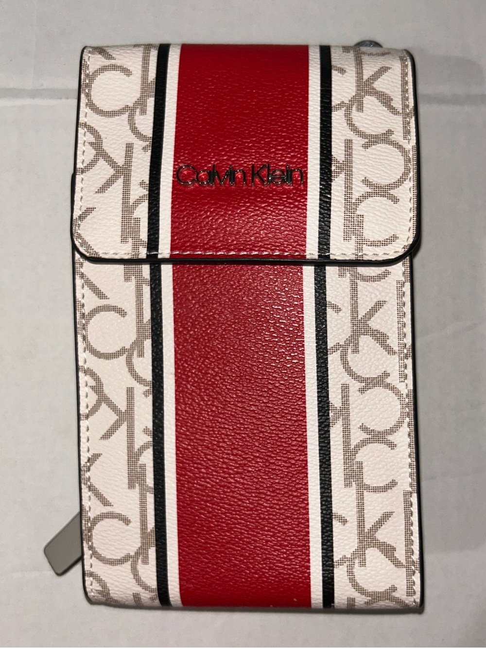 Calvin Klein Red & Cream Monogram wallet